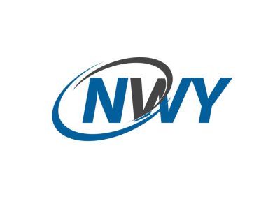 NWY yaratıcı logo tasarımı vektör çizimi