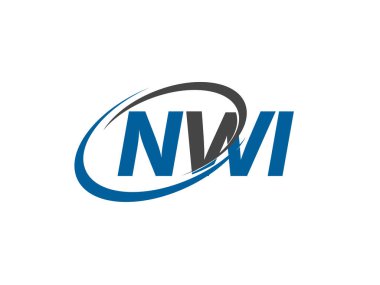NWI yaratıcı logo tasarımı vektör çizimi