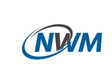 NWM yaratıcı logo tasarımı vektör çizimi
