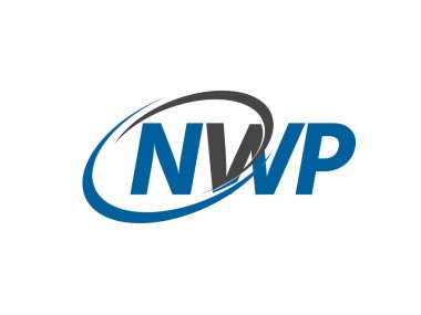 NWP yaratıcı logo tasarımı vektör çizimi