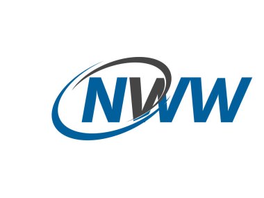 NWW yaratıcı logo tasarımı vektör çizimi