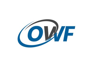 OWF yaratıcı logo tasarımı vektör çizimi