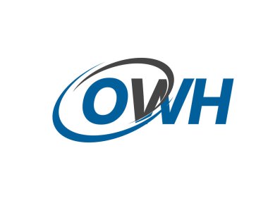 OWH yaratıcı logo tasarımı vektör çizimi