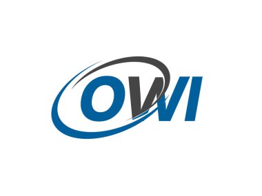 OWI yaratıcı logo tasarımı vektör çizimi