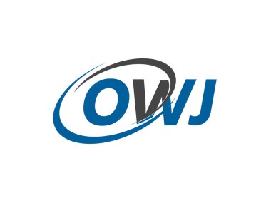 OWJ yaratıcı logo tasarımı vektör çizimi
