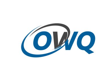 OWQ yaratıcı logo tasarımı vektör çizimi