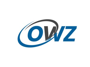OWZ yaratıcı logo tasarımı vektör çizimi
