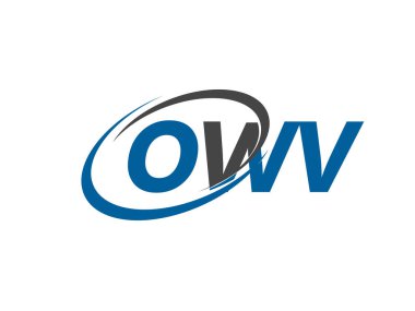 OWV yaratıcı logo tasarımı vektör çizimi