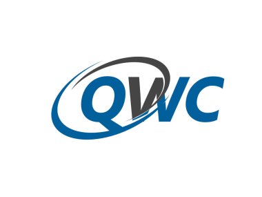 QWC yaratıcı logo tasarımı vektör çizimi