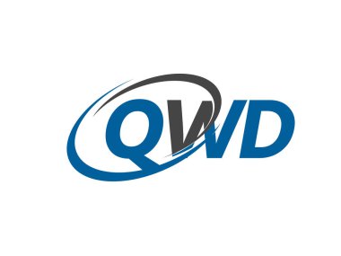 QWD yaratıcı logo tasarımı vektör çizimi