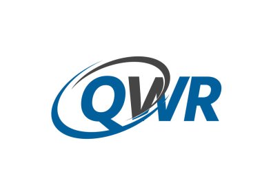 QWR yaratıcı logo tasarımı vektör çizimi