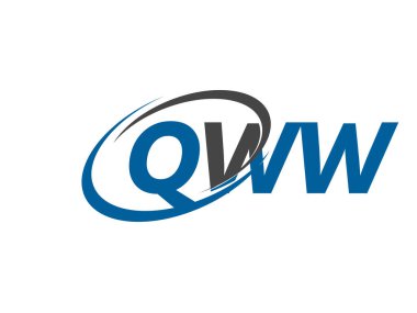 QWW yaratıcı logo tasarımı vektör çizimi