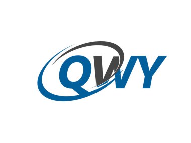 QWY yaratıcı logo tasarımı vektör çizimi