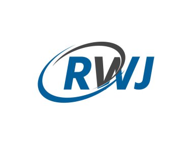 RWJ yaratıcı logo tasarımı vektör çizimi