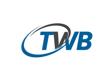 TWB yaratıcı logo tasarımı vektör çizimi