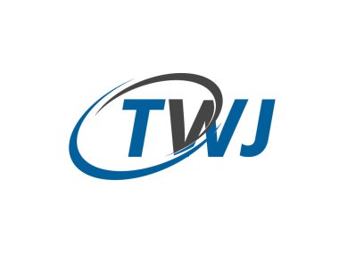 TWJ yaratıcı logo tasarımı vektör çizimi
