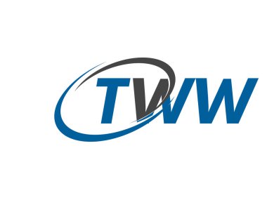 TWW yaratıcı logo tasarımı vektör çizimi