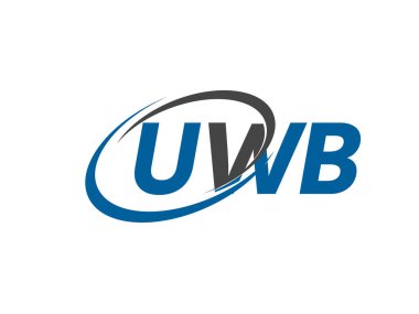 UWB yaratıcı logo tasarımı vektör çizimi