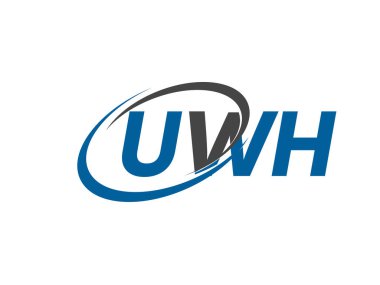 UWH yaratıcı logo tasarımı vektör çizimi