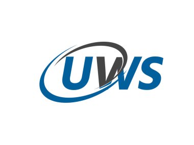 UWS yaratıcı logo tasarımı vektör çizimi