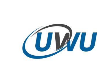 UWU yaratıcı logo tasarımı vektör çizimi