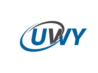 UWY yaratıcı logo tasarımı vektör çizimi