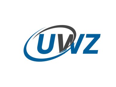 UWZ yaratıcı logo tasarımı vektör çizimi