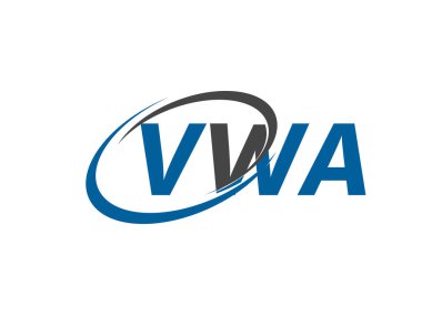 VWA yaratıcı logo tasarımı vektör çizimi
