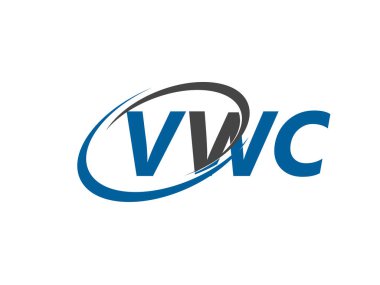 VWC yaratıcı logo tasarımı vektör çizimi