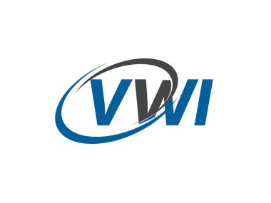 VWI yaratıcı logo tasarımı vektör çizimi