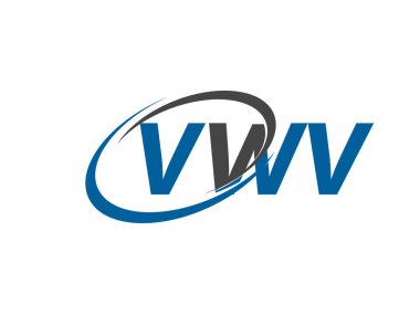 VWV yaratıcı logo tasarımı vektör çizimi