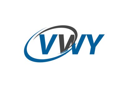 VWY yaratıcı logo tasarımı vektör çizimi