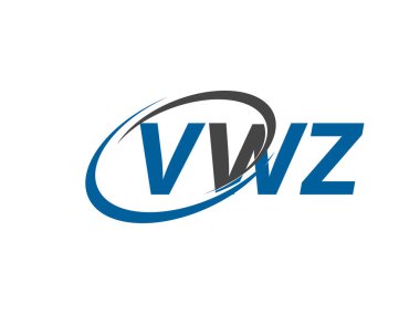 VWZ yaratıcı logo tasarımı vektör çizimi