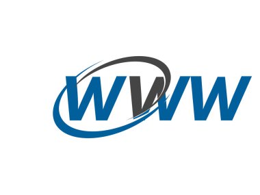 WWW yaratıcı logo tasarımı vektör çizimi