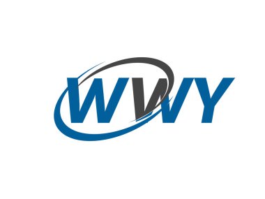 WWY yaratıcı logo tasarımı vektör çizimi