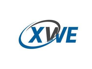 XWE yaratıcı logo tasarımı vektör çizimi
