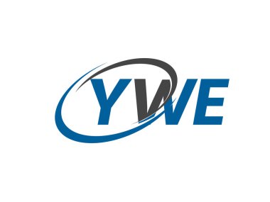 YWE yaratıcı logo tasarımı vektör çizimi