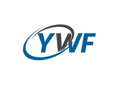 YWF yaratıcı logo tasarımı vektör çizimi