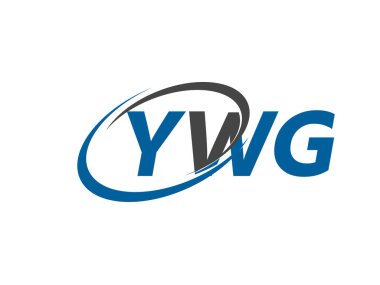 YWG yaratıcı logo tasarımı vektör çizimi