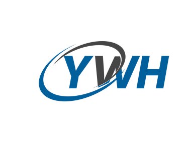 YWH yaratıcı logo tasarımı vektör çizimi