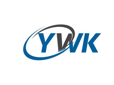 YWK yaratıcı logo tasarımı vektör çizimi