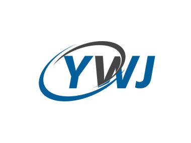 YWJ yaratıcı logo tasarımı vektör çizimi