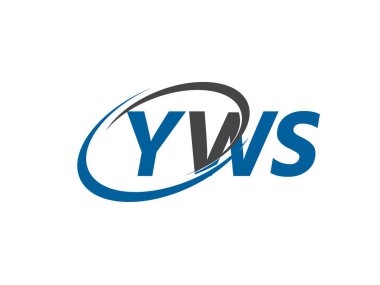 YWS yaratıcı logo tasarımı vektör çizimi