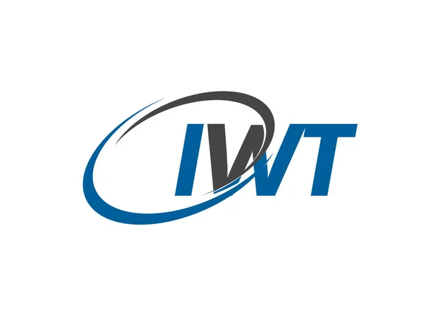 Iwt Criativo Logotipo Design Vetor Ilustração — Vetor de Stock