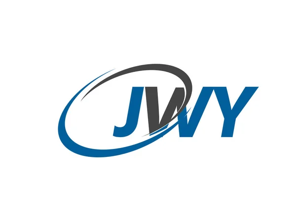 Jwy Yaratıcı Logo Tasarımı Vektör Çizimi — Stok Vektör
