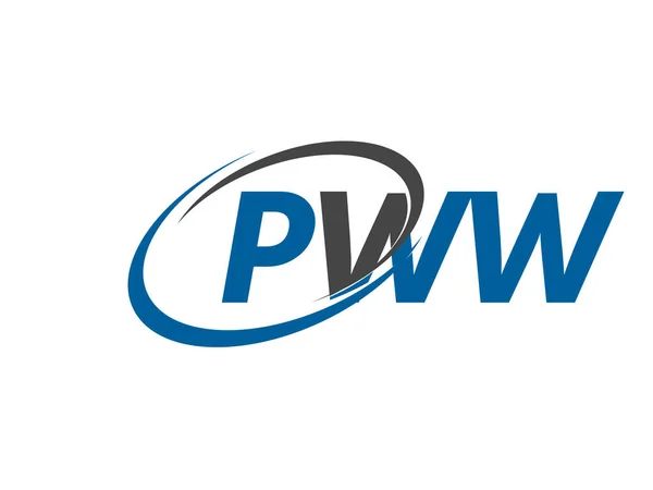 Pww Kreatives Logo Design Vektor Illustration — Stockvektor