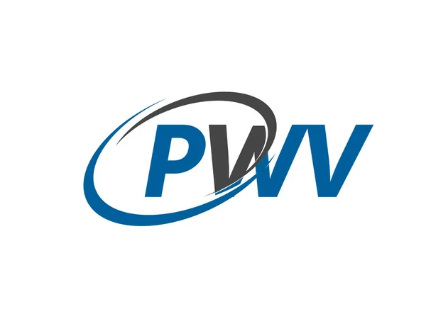 Qwv Kreatives Logo Design Vektor Illustration — Stockvektor