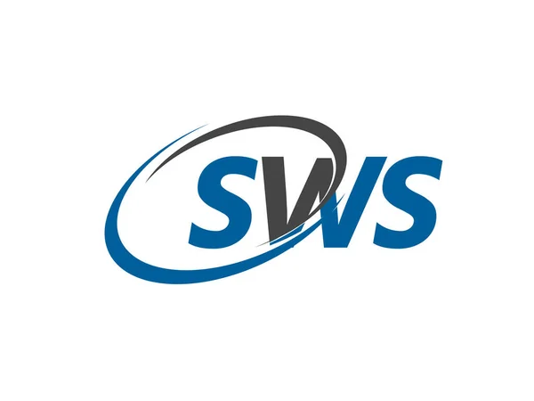 Ilustración Vectorial Diseño Logotipo Creativo Sws — Vector de stock