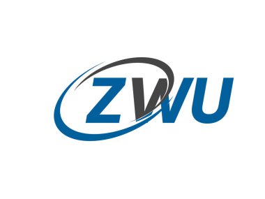 ZWU yaratıcı logo tasarımı vektör çizimi