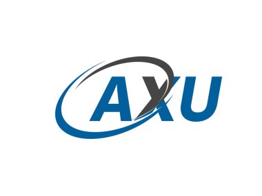 AXU yaratıcı logo tasarımı vektör çizimi